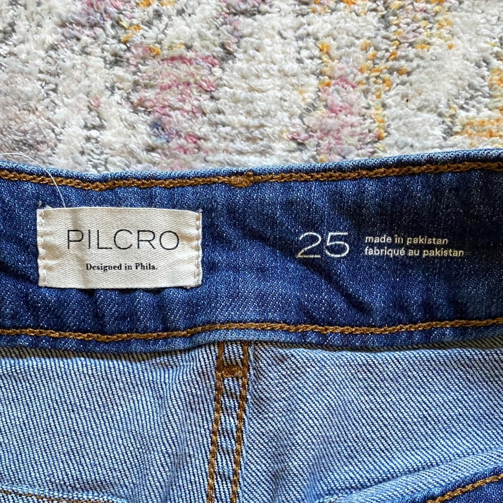 Anthropologie Pilcro Women's Medium Blue Straight-Leg Jeans - Picture 3 of 3